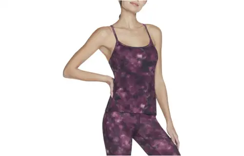 Skechers Camisoles Women's Pink U Neck Moderate Straight Fit