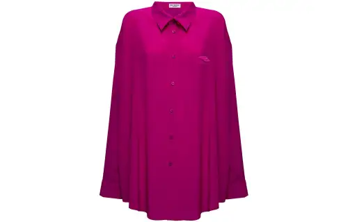 Balenciaga Shirts Women's Fuchsia Lapel Moderate Shirt