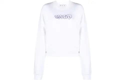 OFF WHITE Sweatshirts Women's White Crew Neck Moderate Regular