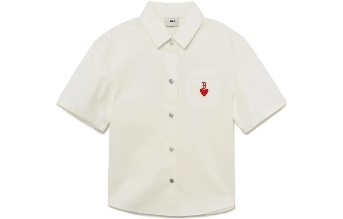 MLB Basic Logo Shirts Women's Ecru Lapel Moderate Other