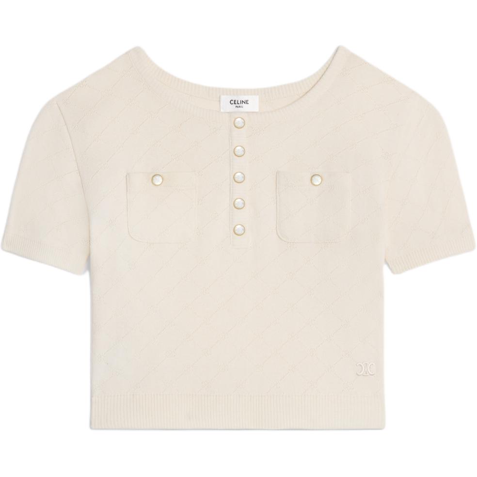 CELINE Triomphe Cropped Top