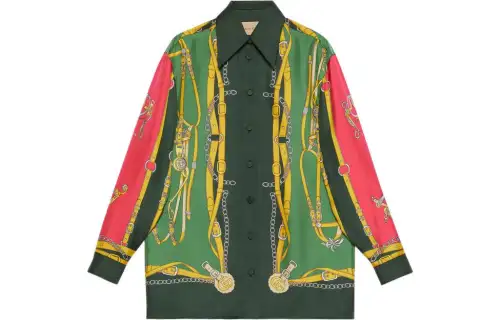 GUCCI Harness Printed Buttoned Shirt