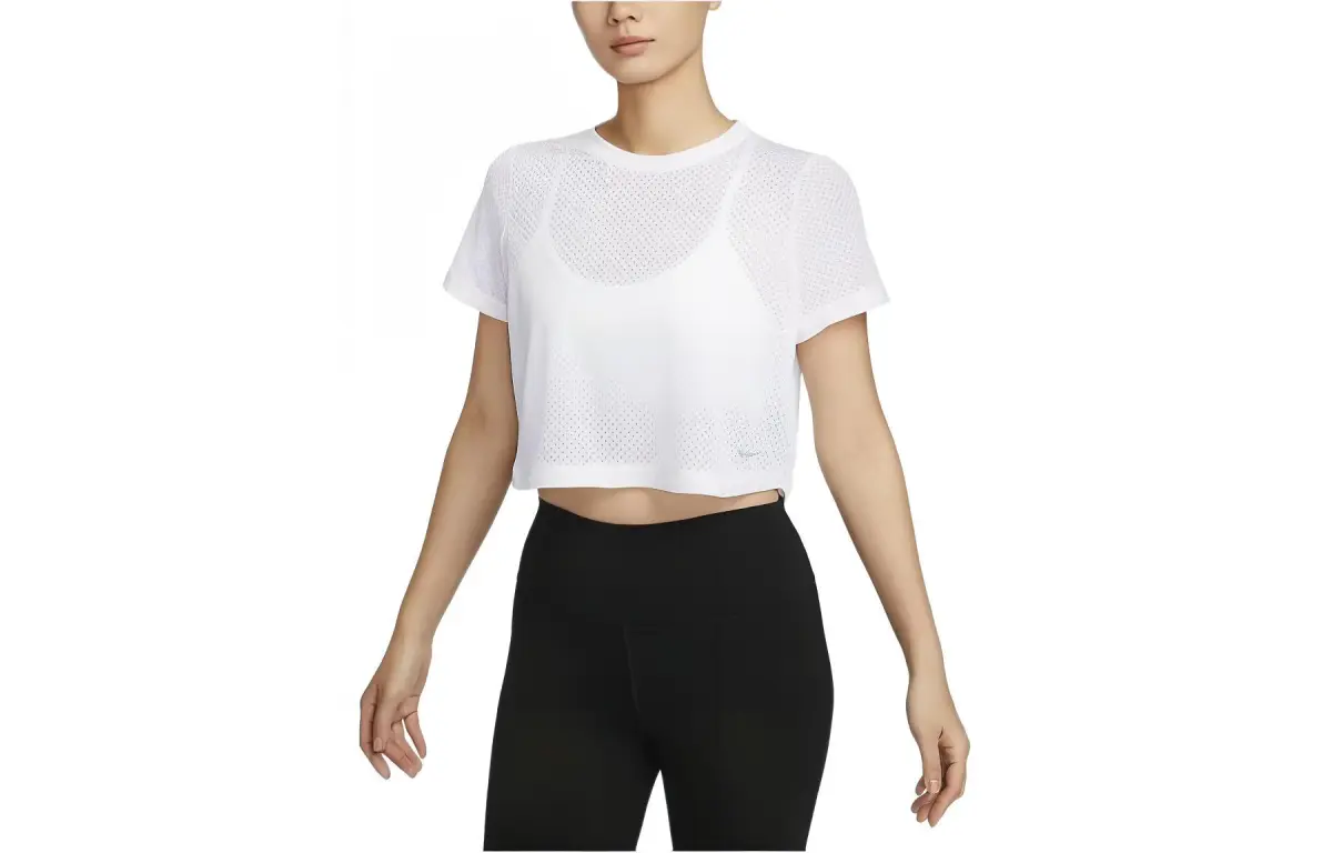 Nike One Classic Breathable Women's Dri-FIT Short-Sleeve Top White