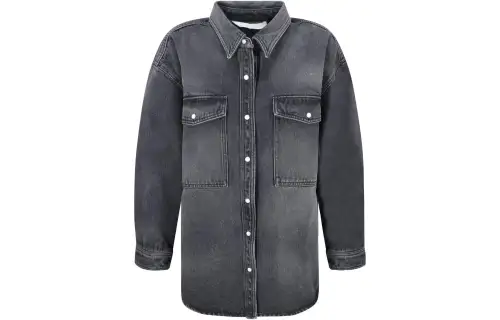 PALM ANGELS Shirts Women's Gray Lapel Moderate Other