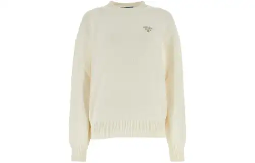 PRADA FW23 Cashmere Sweater Women's Ecru