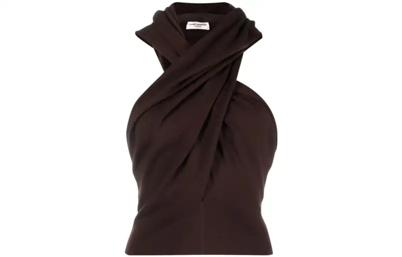 SAINT LAURENT Sleeveless Hooded Top