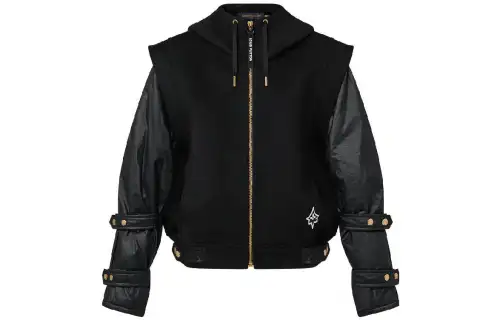 LOUIS VUITTON Nylon Sleeve Varsity Jacket