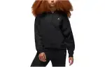 Jordan Brooklyn Sweatshirts Women's Black Hooded Moderate Regular