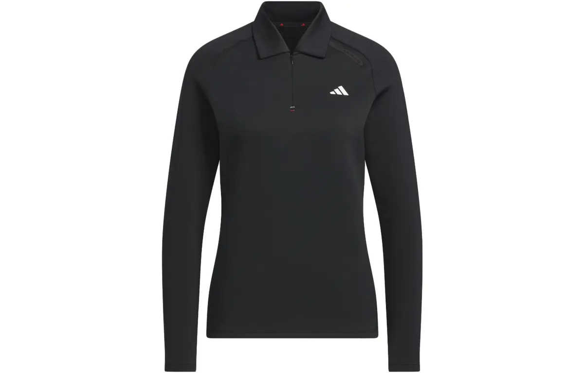 Adidas Cold.Rdy Polo Shirts Women's Black Polo Collar Thickened Straight Fit