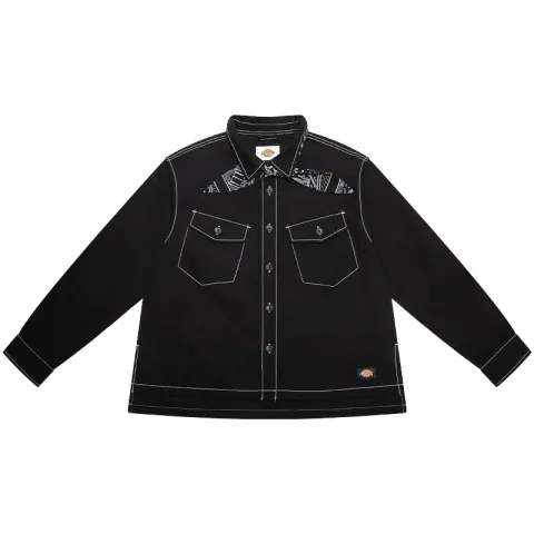 Dickies Shirts Women's Black Pointed Collar Thin Other