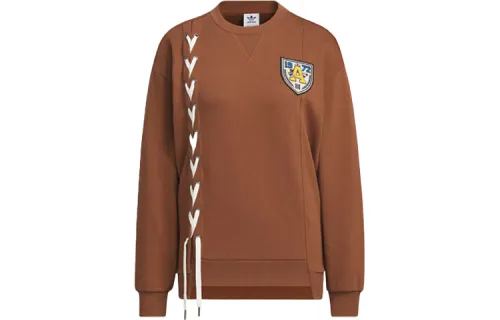 Adidas Originals MC CLASSIC CREW Sportswear Hoodie Sweatshirt Women's Brown