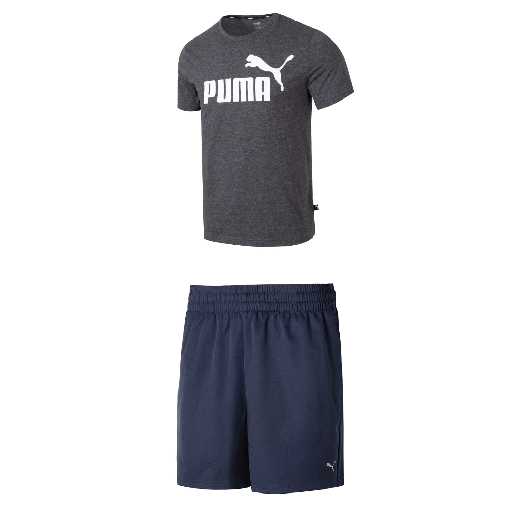 PUMA Comfortable breathable quick dry short sleeve T-shirt with a round collar for training, shorts, trousers, sports suit, men's style
