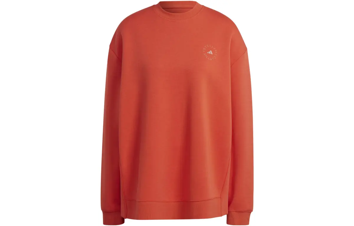 Adidas Solid Color Sweatshirt Women's Orange Red
