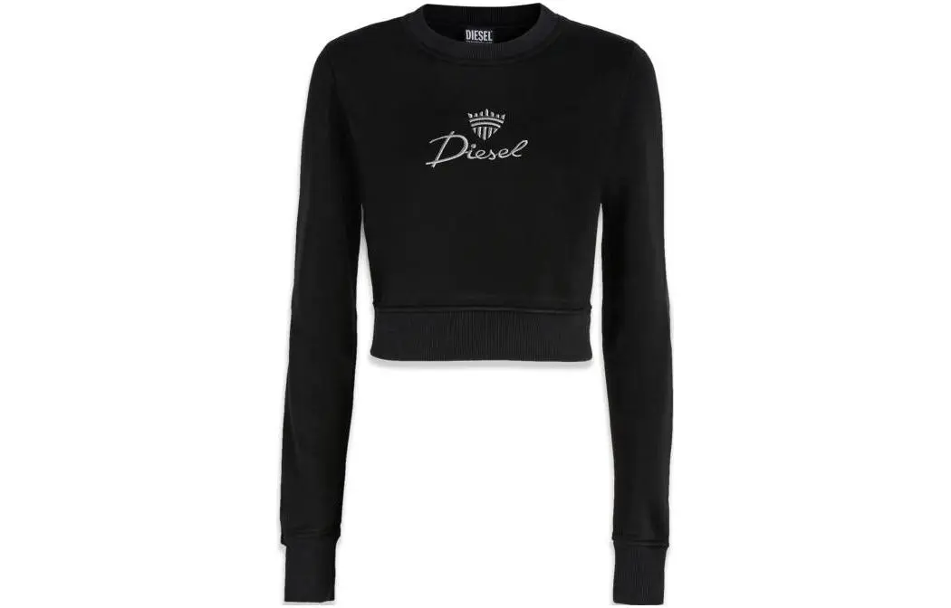 DIESEL Sweatshirts Women's Black Crew Neck Moderate
