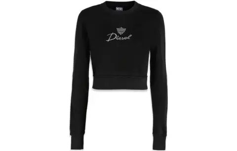 DIESEL Sweatshirts Women's Black Crew Neck Moderate