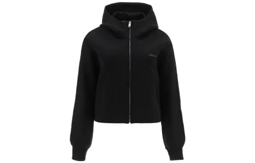PRADA Jackets Women's Black Hooded Moderate