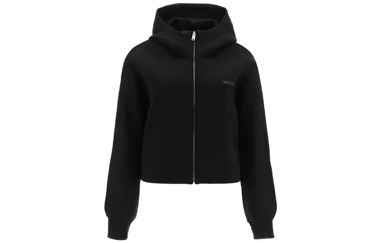 PRADA Jackets Women's Black Hooded Moderate