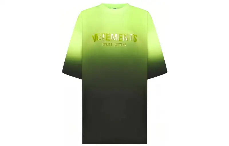 Vetements Gradient Logo Limited Edition T Shirt 'Yellow'