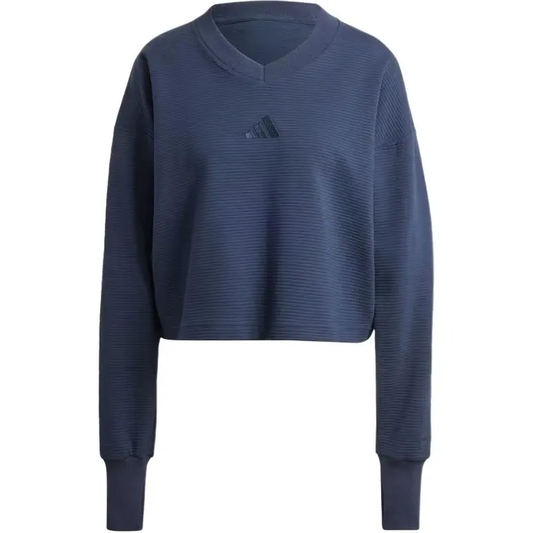 Adidas Free Shipping With AdiClub All Szn Ribbed V Neck Sweatshirt