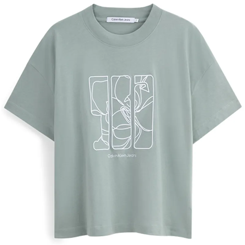 Calvin Klein T-Shirts Women's Crew Neck Moderate Straight Fit