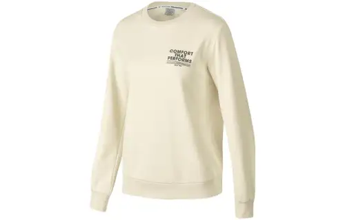 Skechers Sweatshirts Women's Pearl White Crew Neck Moderate Regular