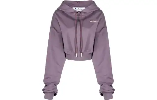 OFF WHITE Sweatshirts Women's Purple Hooded Moderate Regular