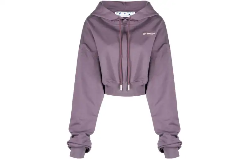 OFF WHITE Sweatshirts Women's Purple Hooded Moderate Regular