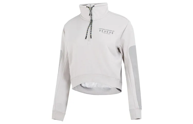 Under Armour Sweatshirts Women's Gray Stand Collar Moderate Regular