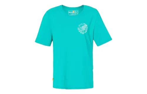 Timberland T Shirts Women's Blue Crew Neck Moderate Straight Fit
