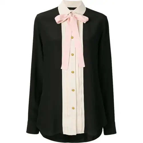 GUCCI Shirts Women's Black Lapel Moderate Other