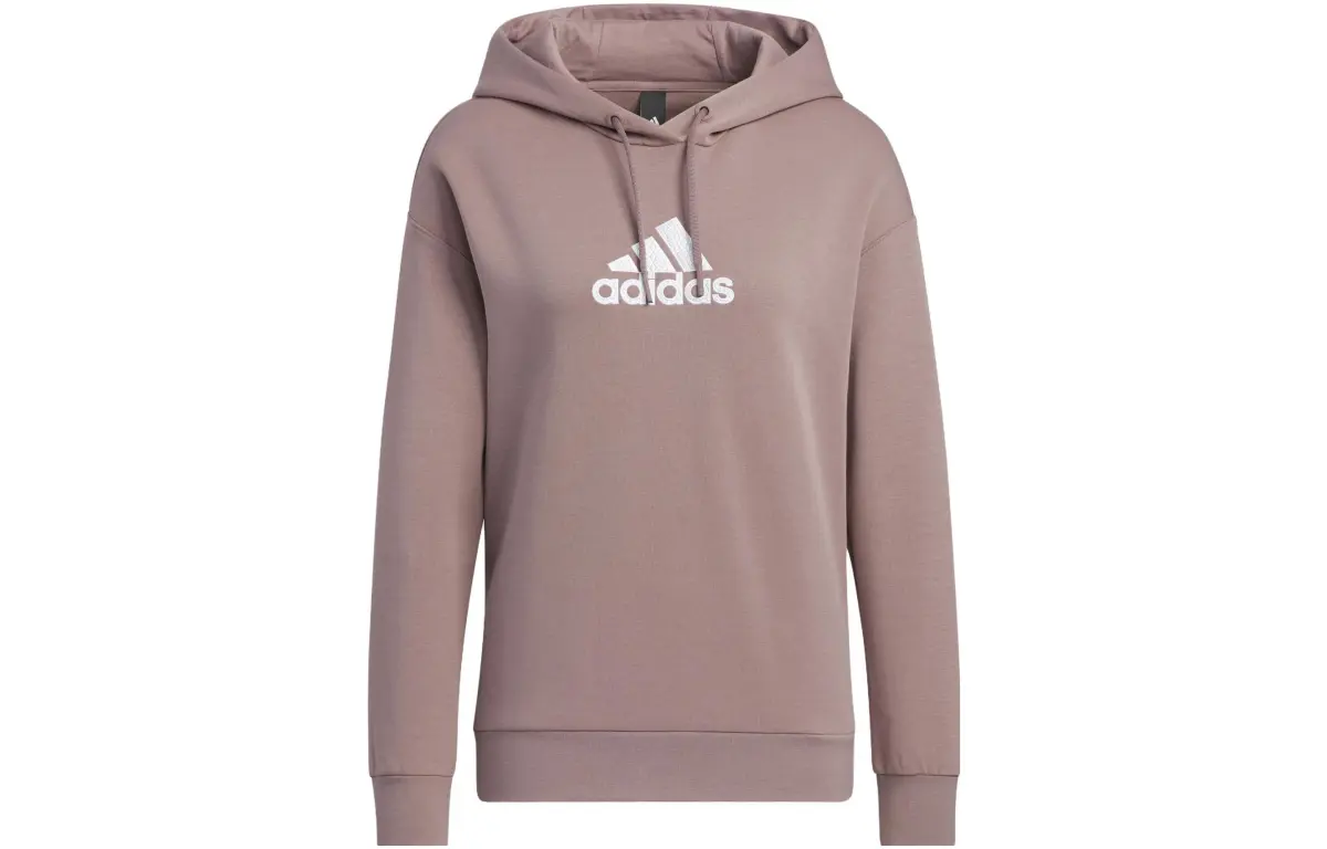 Adidas Sweatshirts Women's Pink Hooded Moderate Regular