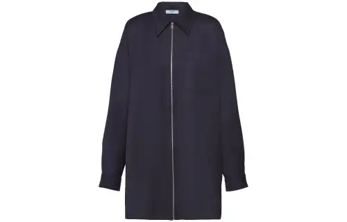 PRADA Shirts Women's Blue Lapel Moderate Other