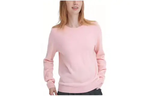 UNIQLO Knitwear Women's Pastel Pink Crew Neck Moderate Other