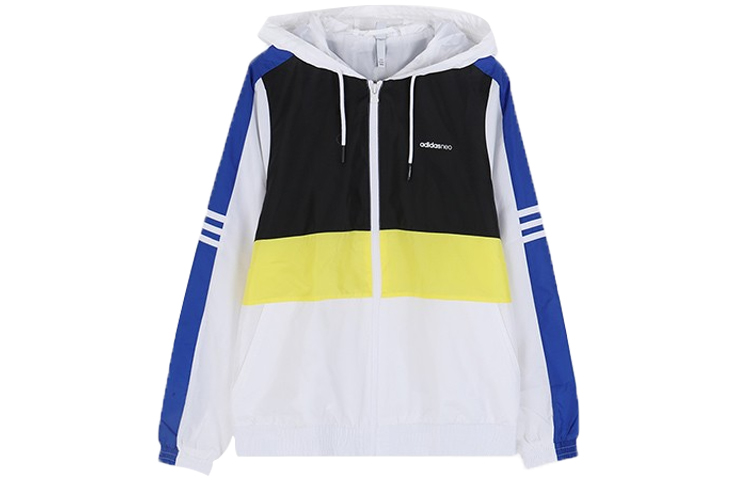 Женская куртка adidas (бело-желтая)