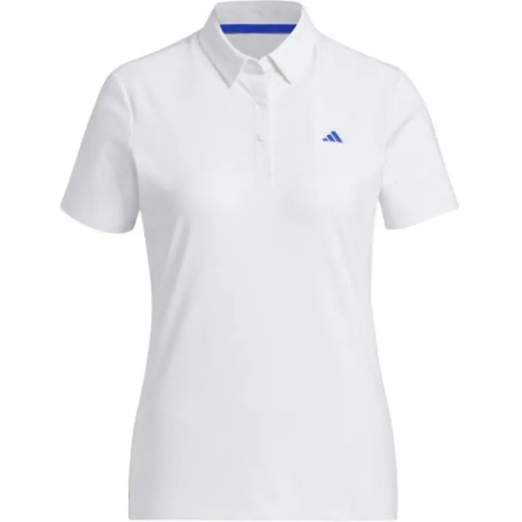 Adidas Polo Shirts Women's White Polo Collar Moderate Straight Fit