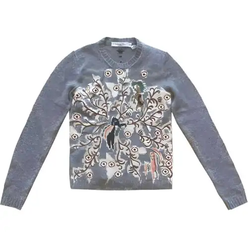 DIOR SS21 Cashmere Sweater Women's Gray