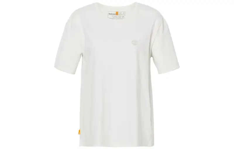 Timberland T Shirts Women's White Crew Neck Moderate Straight Fit