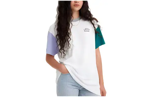 Levis Letter Print Drop Shoulder Sleeve T Shirt Women's Multicolor