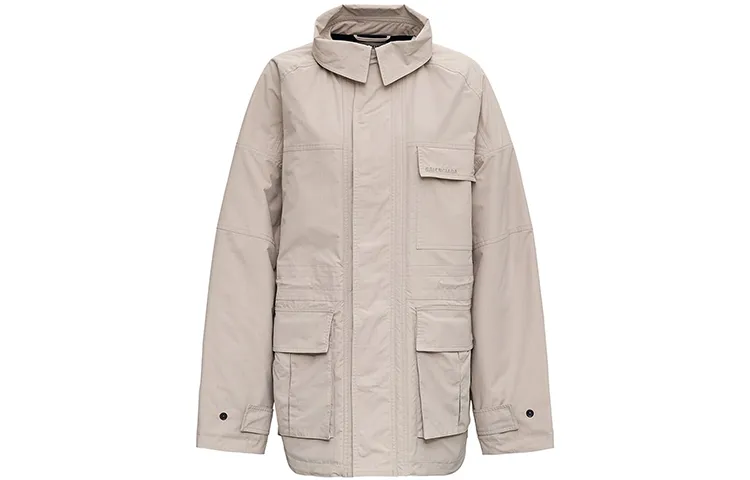 Balenciaga Jackets Women's Beige Lapel Moderate Other