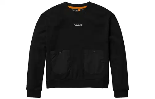 Timberland Sweatshirts Women's Black Crew Neck Moderate Regular