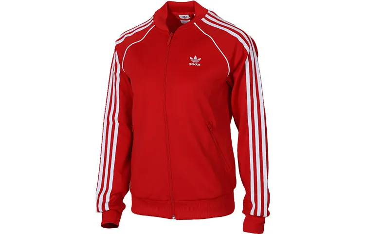 Adidas Originals SST Jackets Women's Red Baseball Collar Moderate Other