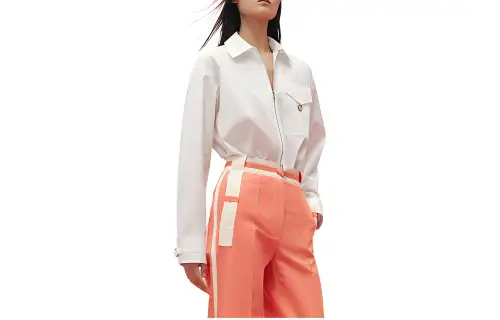 HERMES SS23 Shirts Women's White Lapel Moderate Other