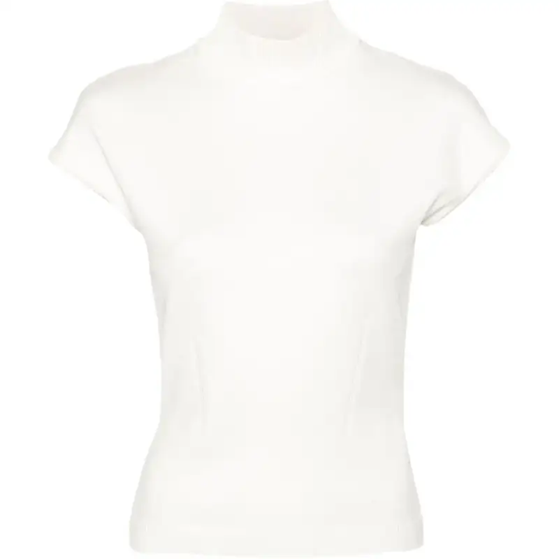 GUCCI T Shirts Women's White Turtleneck Moderate Straight Fit