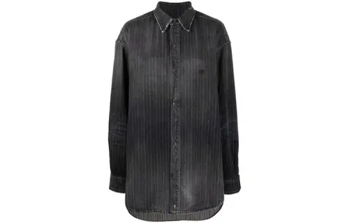 Balenciaga Shirts Women's Black Lapel Moderate