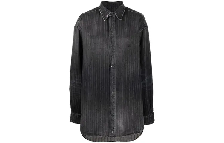 Balenciaga Shirts Women's Black Lapel Moderate