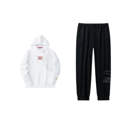 Anta Sweatshirt Set Unisex Papyrus White