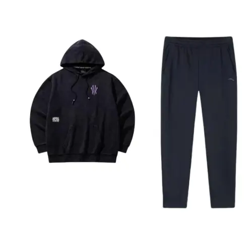 Anta Basketball Collection Sweatshirt Set Men's Black