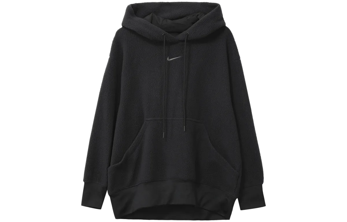 Nike Sweatshirts Women's Black Hooded (Non-detachable) Moderate