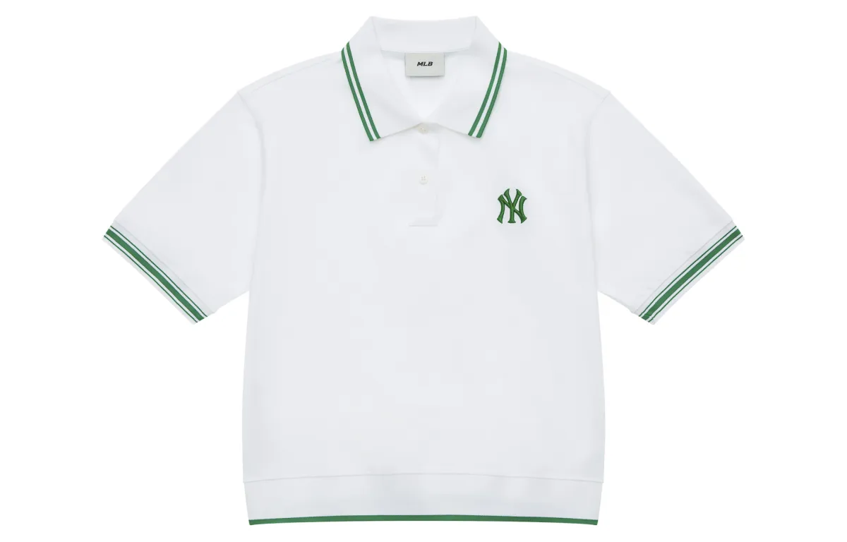 MLB New York Yankees MLB Basic Logo SS24 Polo Shirt Women's Ivory