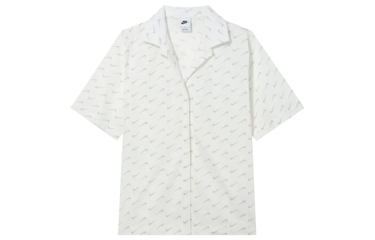 Nike Shirts Women's Sail White Cuban Collar Moderate